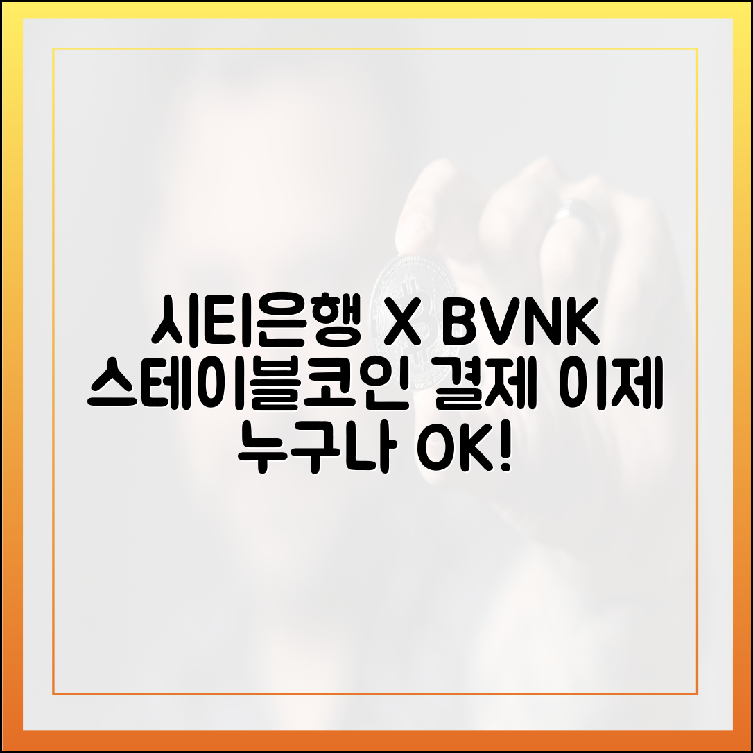 시티은행, BVNK 투자: 스테이블코인 결제, 누구나 쉽게!