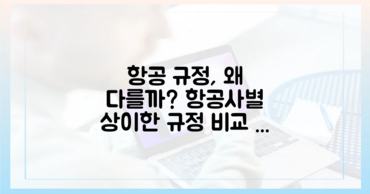 항공사마다 다른 규정, 왜일까?