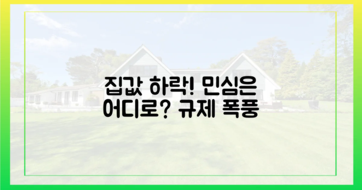 집값 하락, 규제 앞 민심은 어디로?