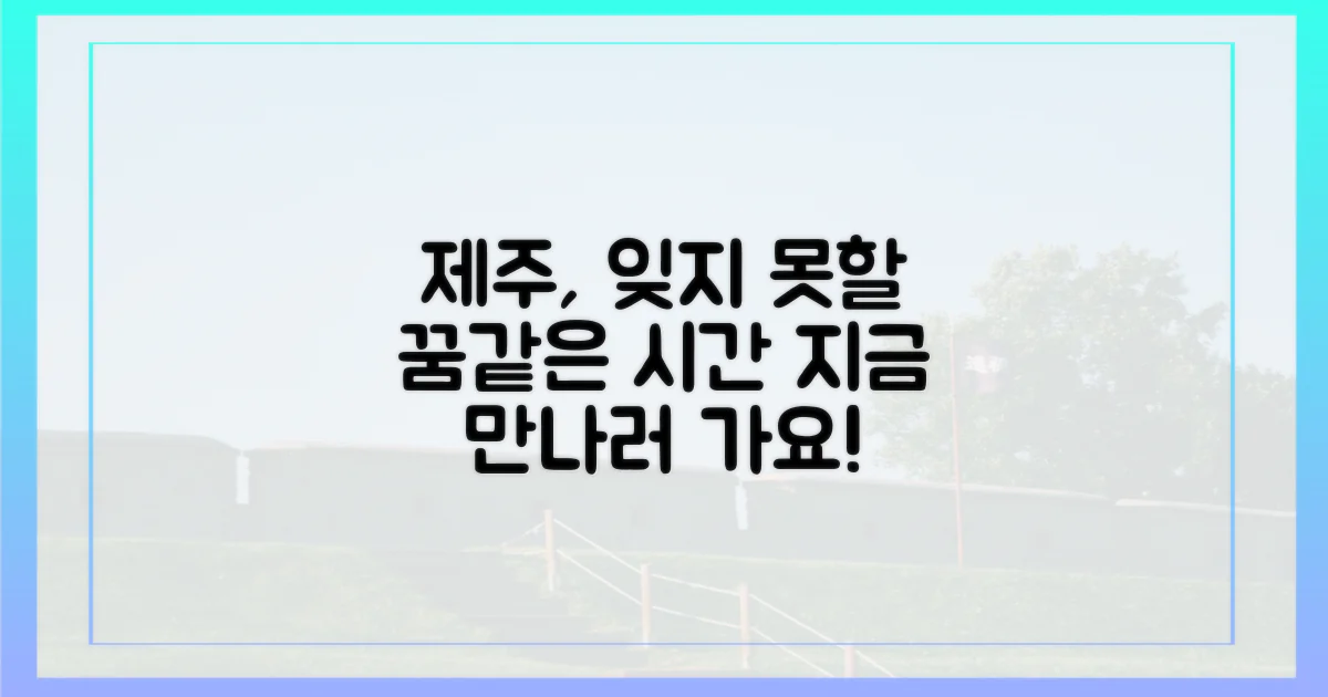 잊지 못할 제주 추억