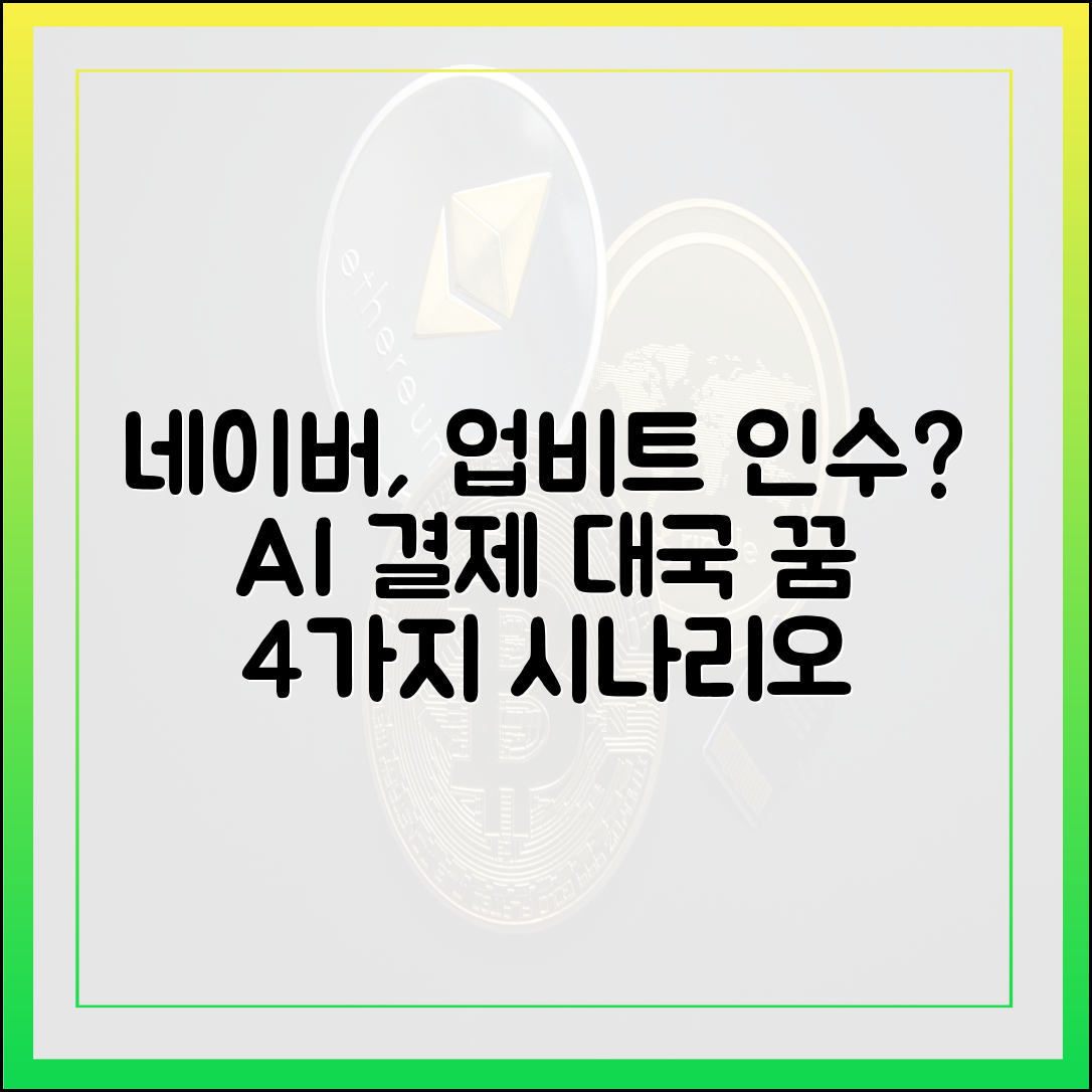 네이버, 업비트 인수? AI 결제 대국 꿈 4가지