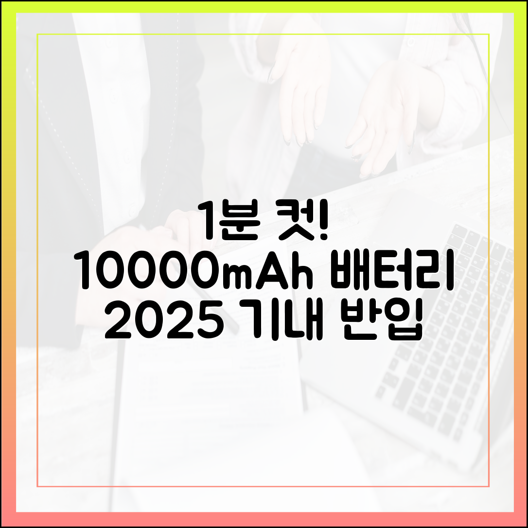 단 1분 투자로 완벽 이해! 10000mAh 보조배터리 2025년 비행기 반입법