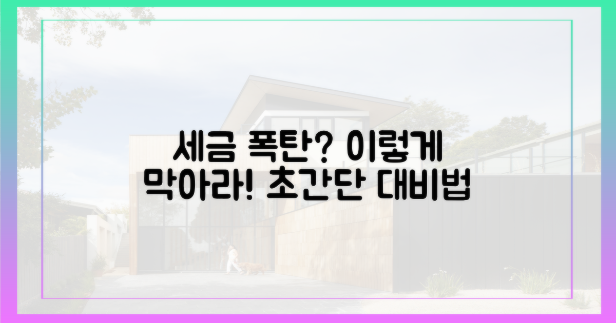 세금 폭탄? 이렇게 대비하세요!