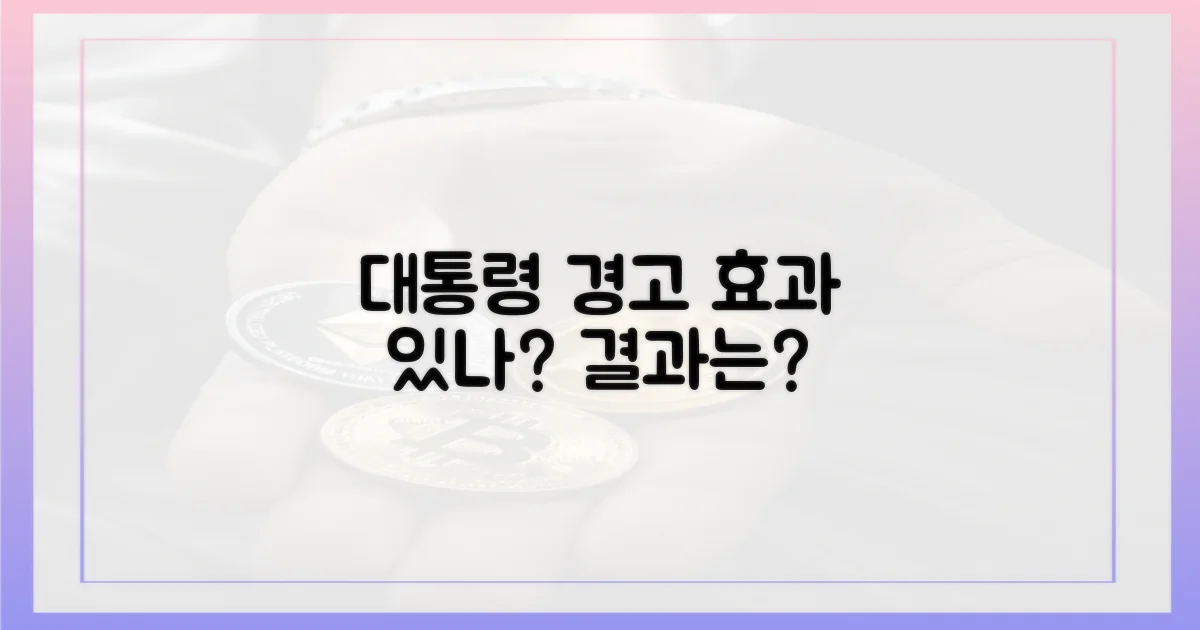 대통령 경고, 효과는 있었나?