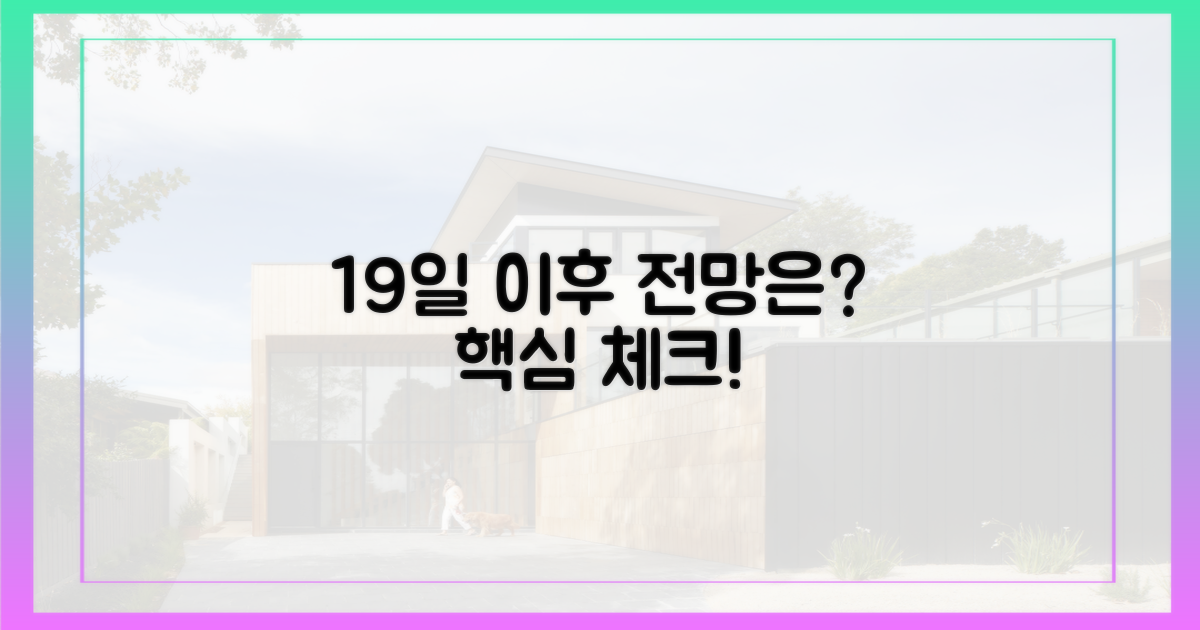 19일 이후 전망