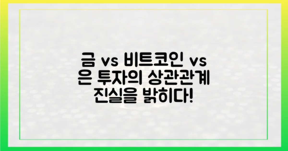 금·비트코인과 은의 상관관계