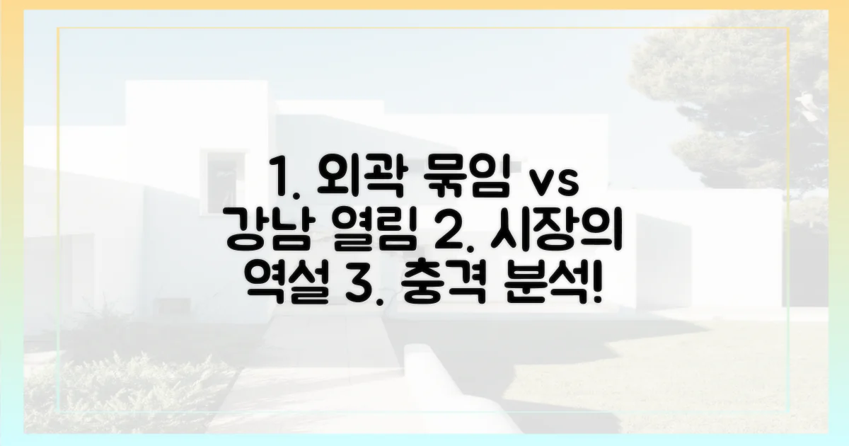 묶인 외곽 vs 열린 강남: 시장의 역설