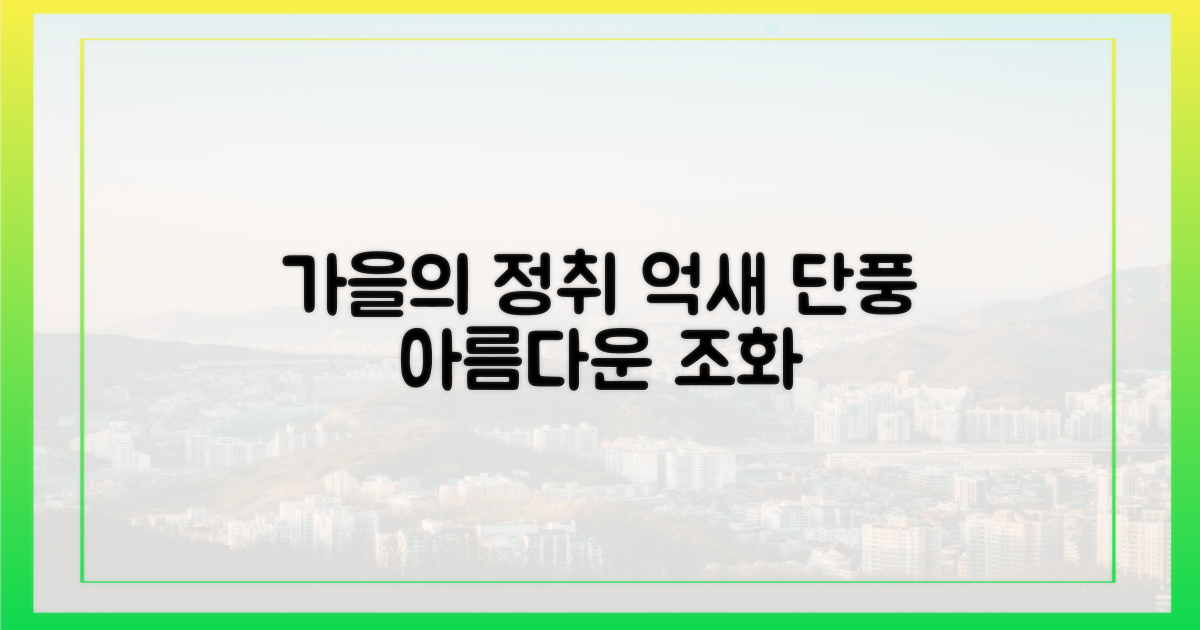 억새와 단풍, 풍경의 조화