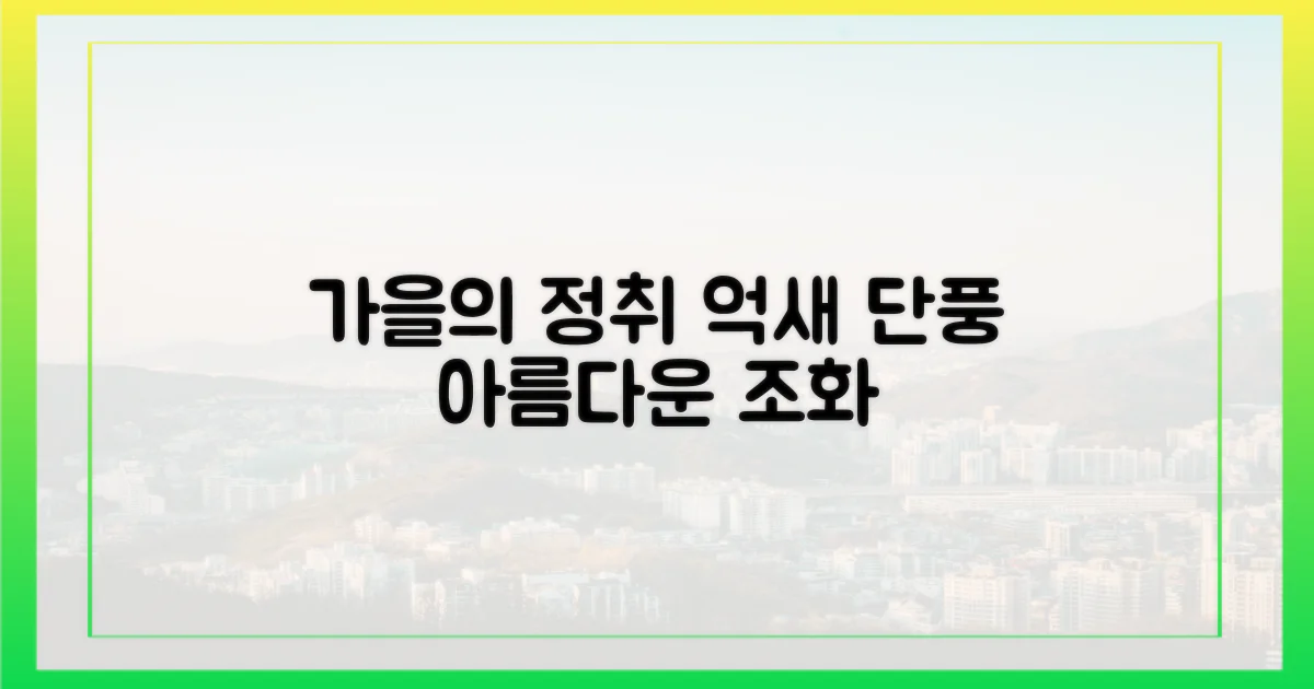 억새와 단풍, 풍경의 조화