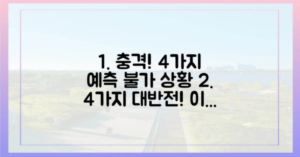 4가지 예측 불가 상황