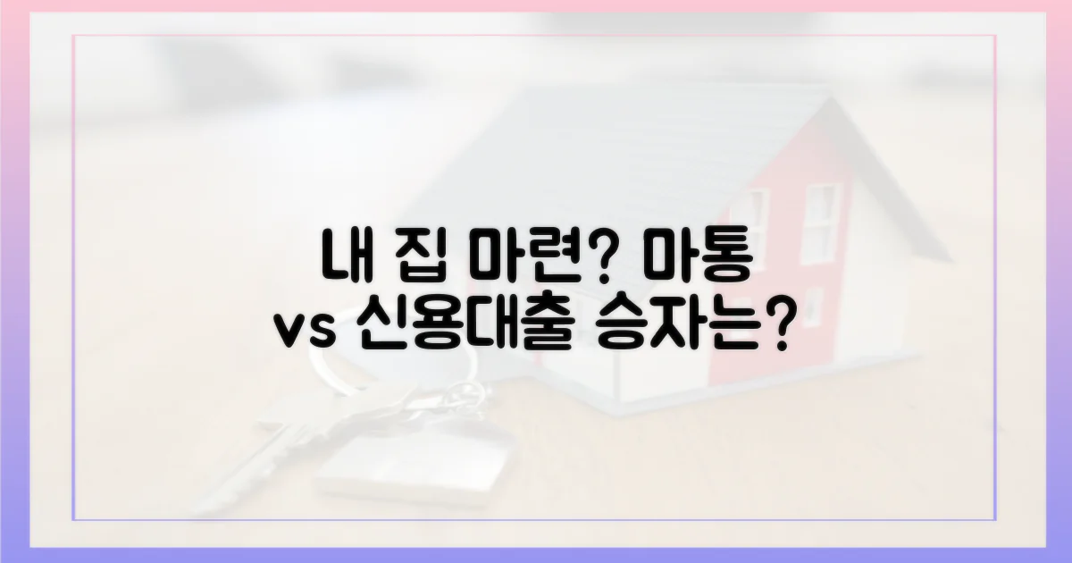 내 집 마련, 마통 vs 신용대출, 무엇이 유리할까?