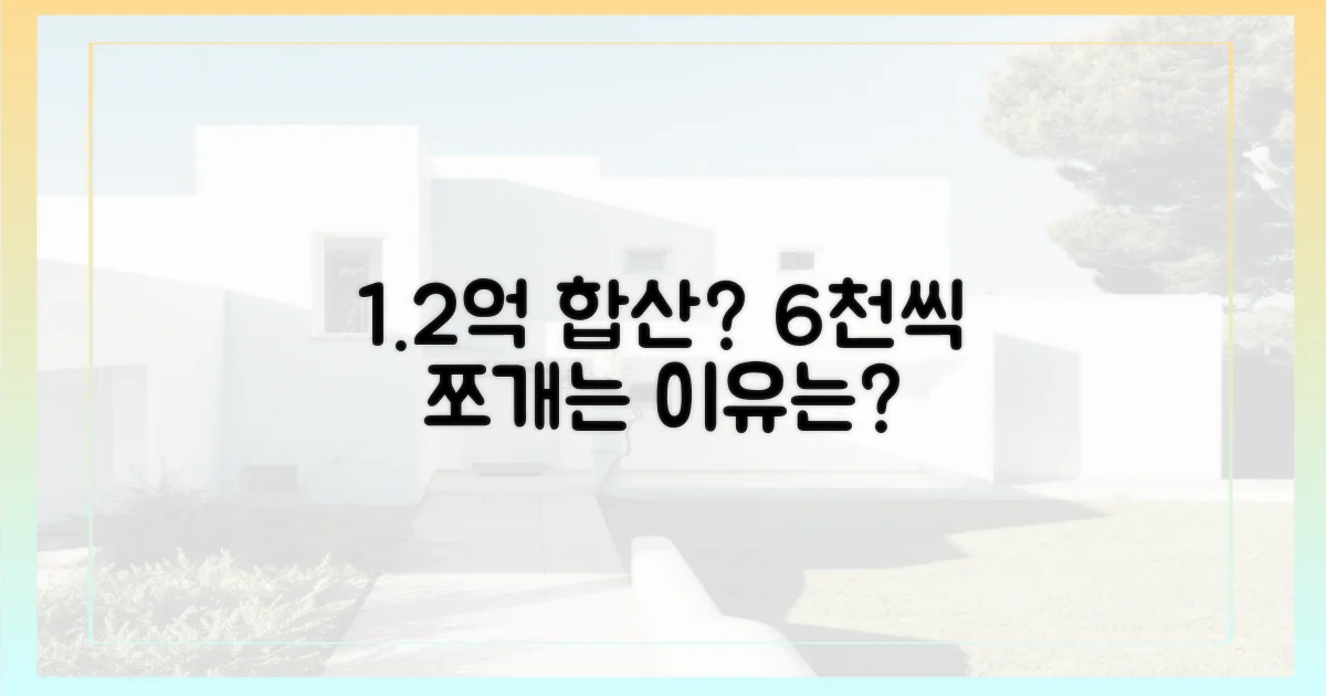부부 합산 1.2억? 왜 6천씩 나눠야 할까?