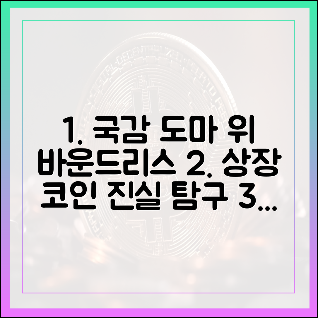 국감 도마 '바운드리스': 17일 상장 코인, 진실 마스터하기