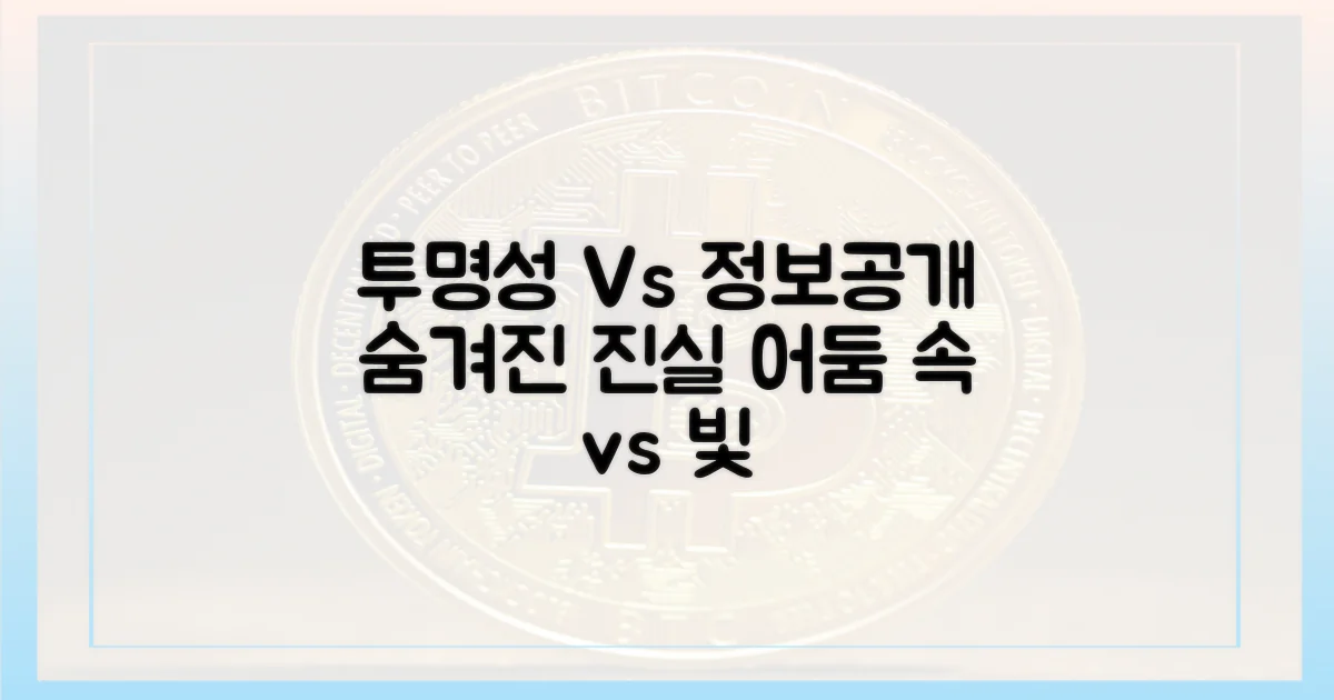 투명성 부족 vs 정보 공개