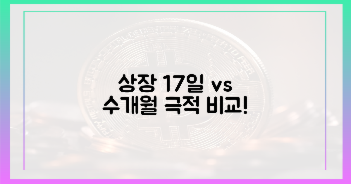 상장 17일 vs 수개월: 무엇이 달랐나