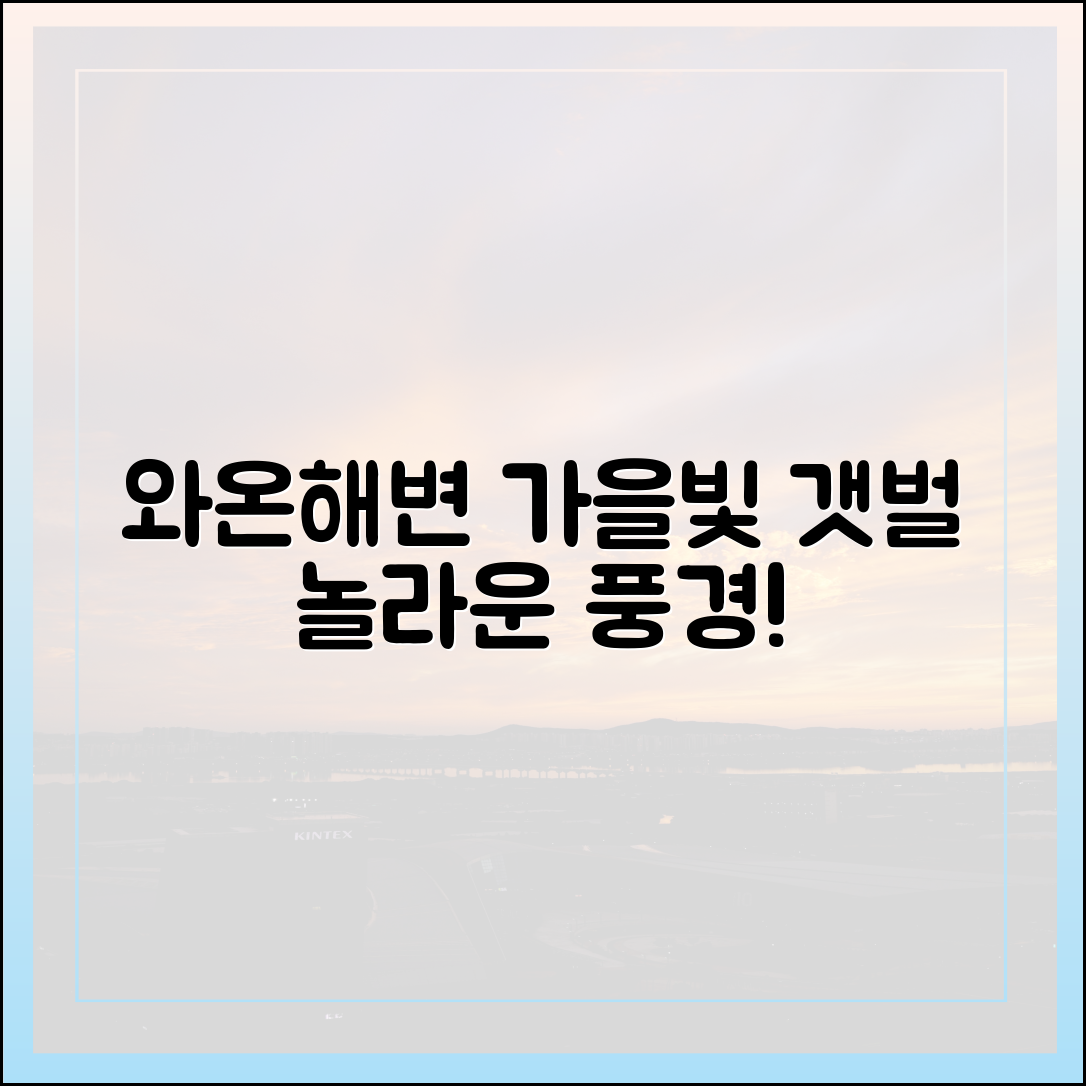 믿을 수 없는 가을빛! 와온해변 갯벌단풍 여행