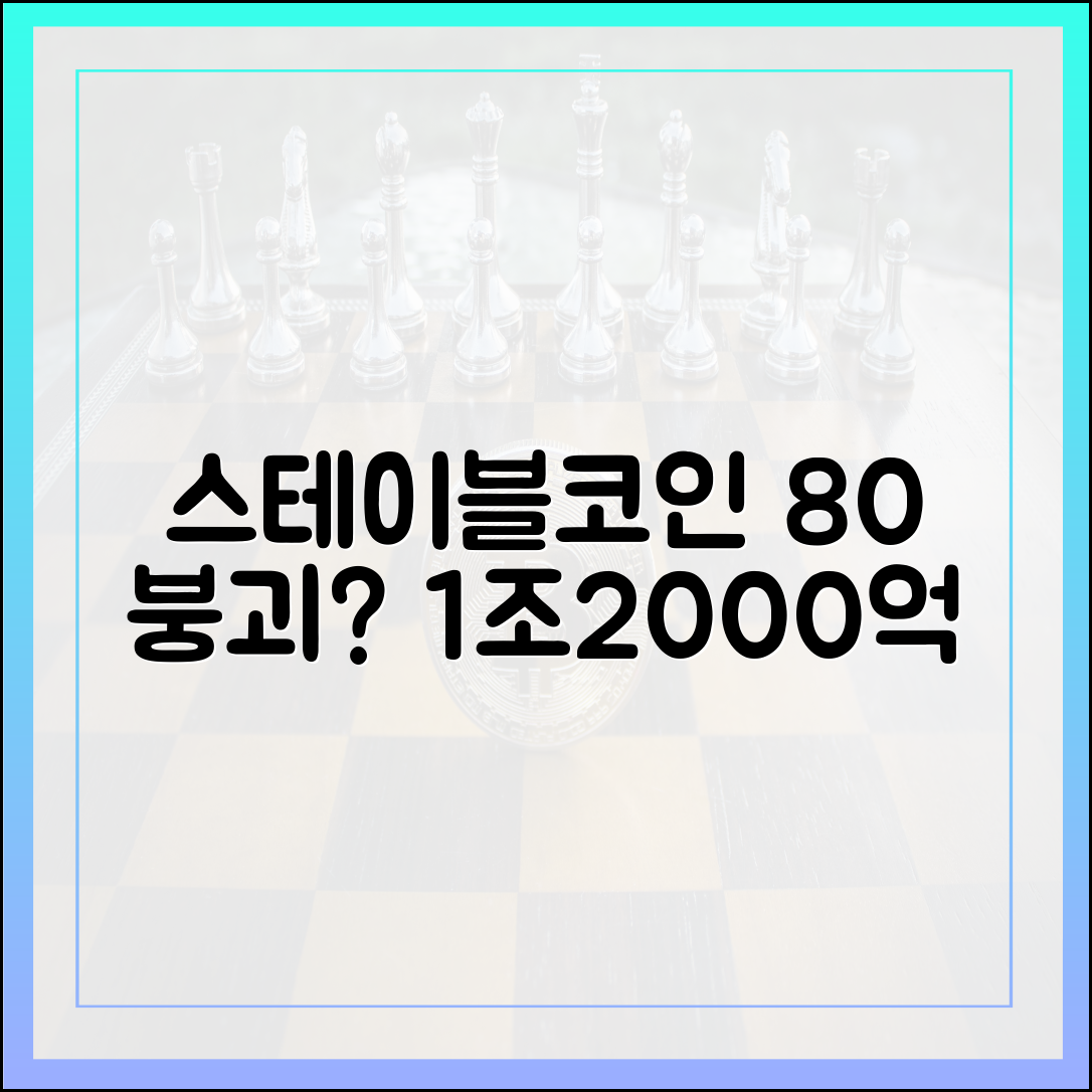 국내 스테이블코인 거래량 80% 급감? 1조→2000억 붕괴