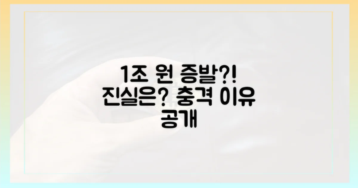 1조 원 증발, 그 이유는?