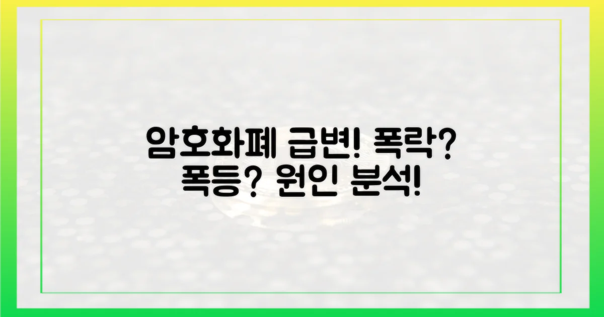 암호화폐 시장 급변 원인