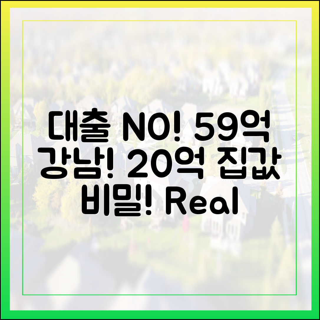 대출 죄니 59 집값 20억! 강남 1채의 비밀