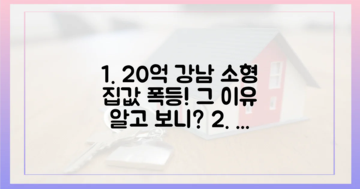 20억 강남, 소형 집값 왜 치솟나?