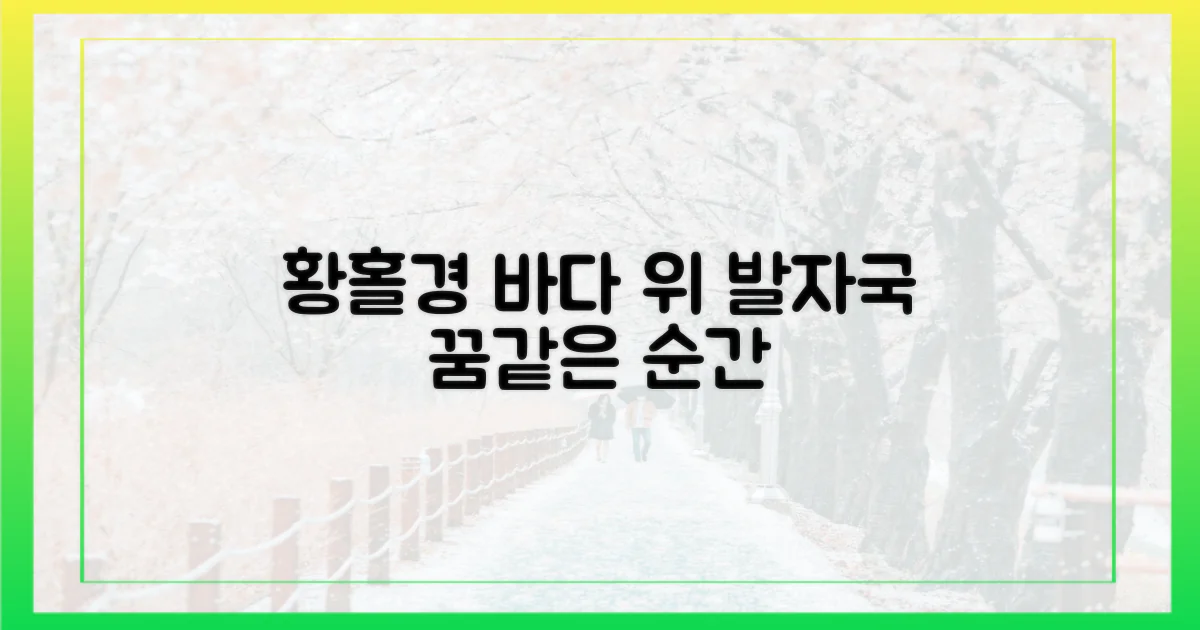 황홀경 속, 바다 위 발자국