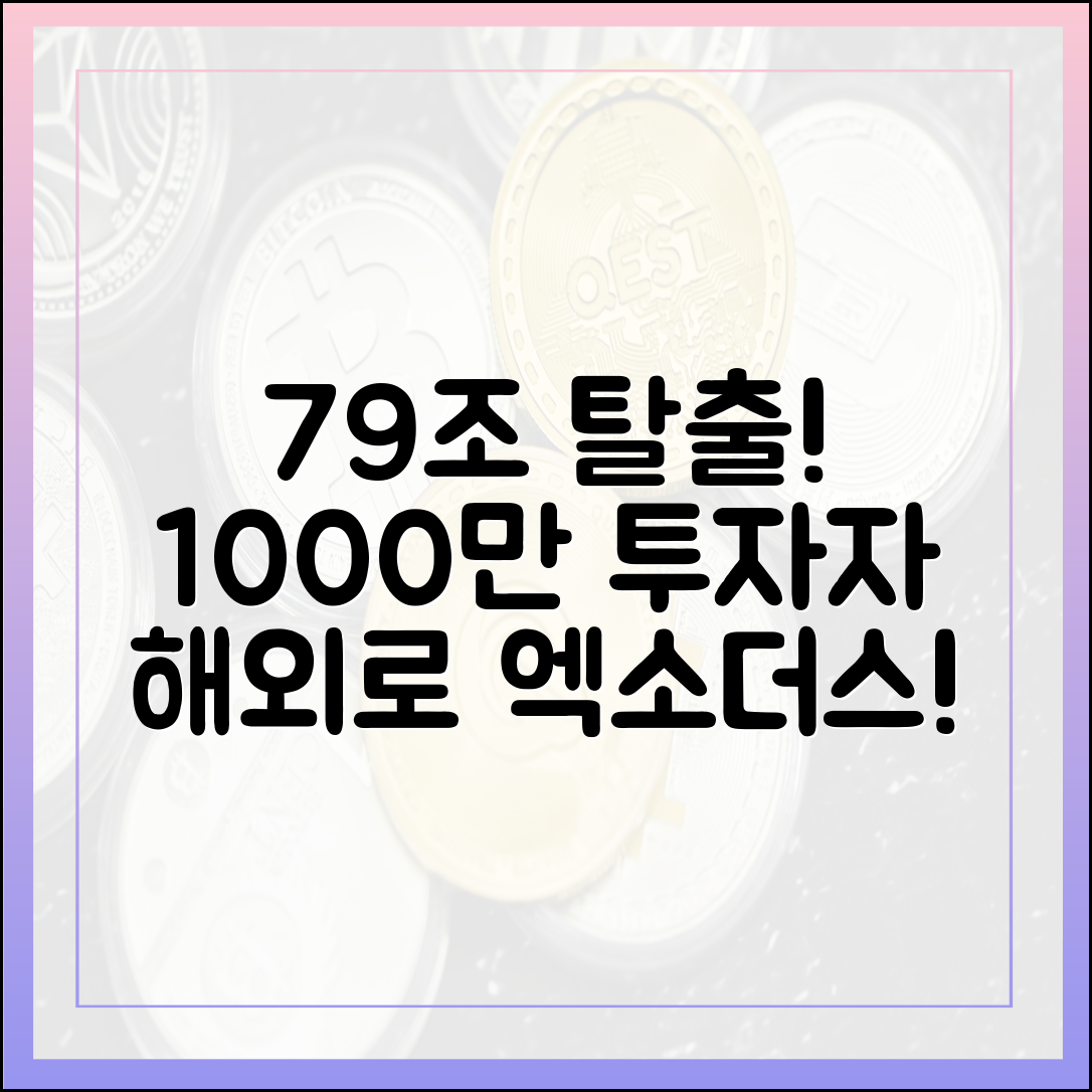 1000만 투자자, 79조원 가상자산 '해외 엑소더스