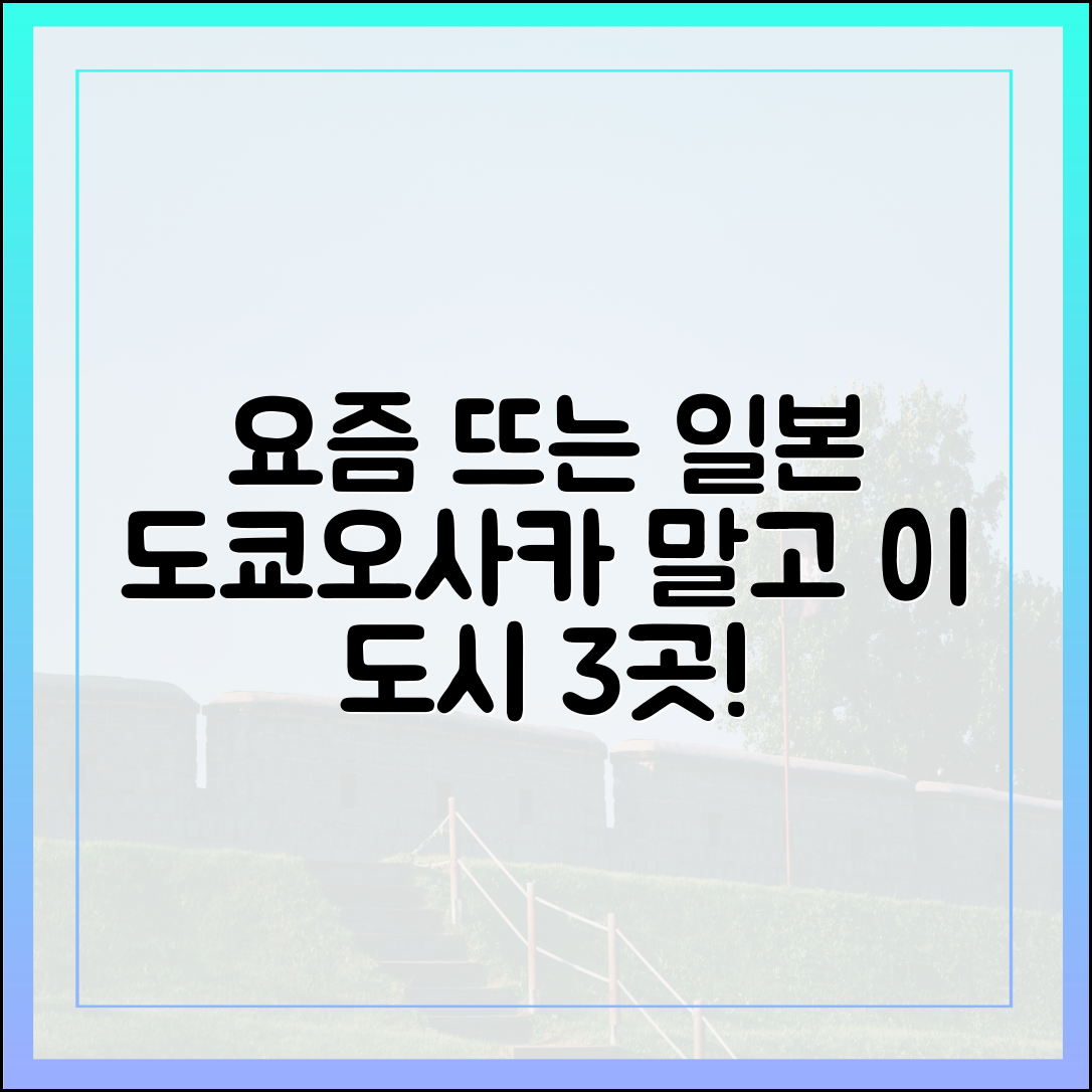 도쿄·오사카 말고, 요즘 뜨는 일본 도시 3곳