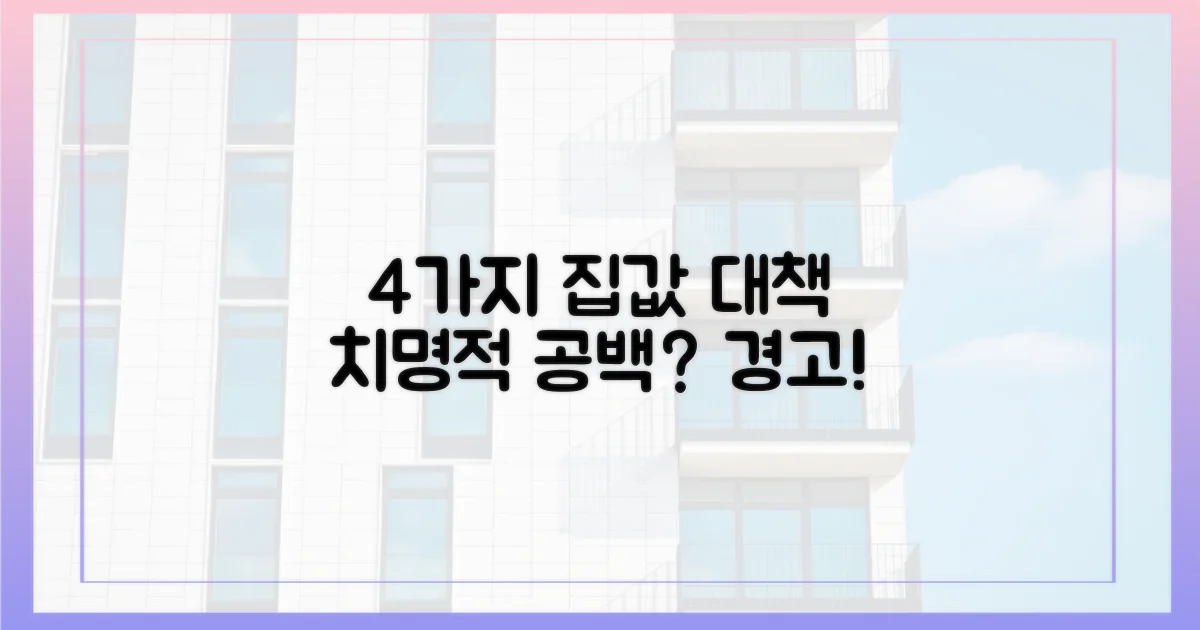 4가지 집값 대책 공백