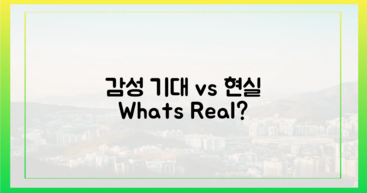 기대 vs 현실의 감성
