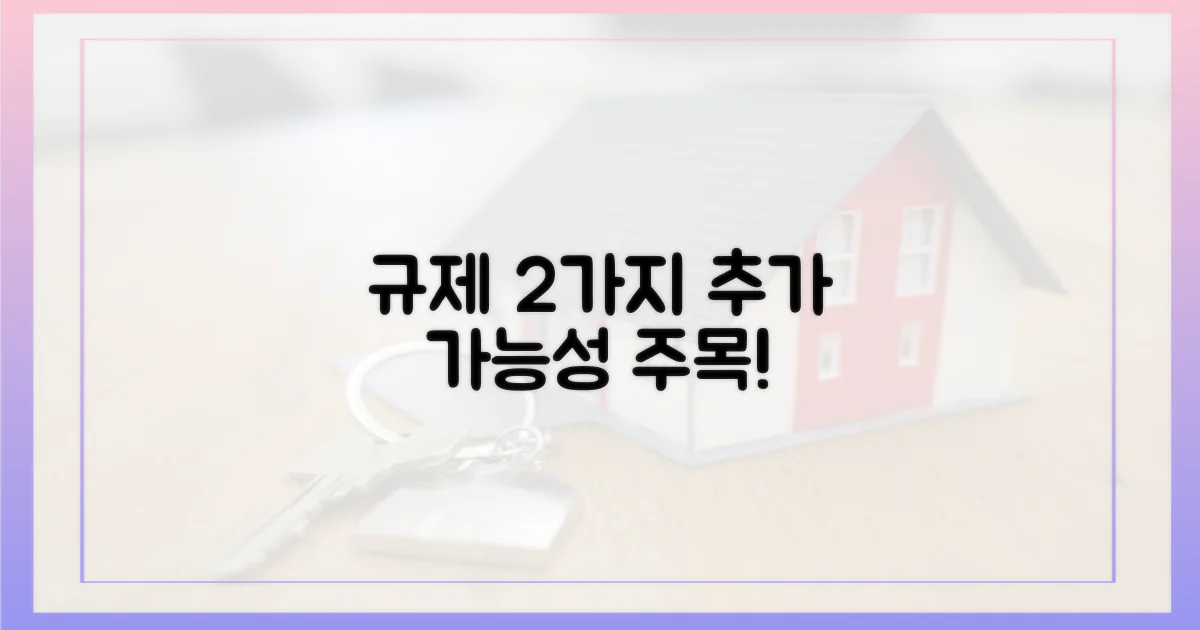 2가지 추가 규제 가능성