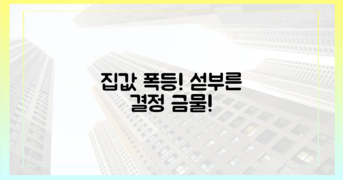 집값 급등, 섣부른 판단은 금물!