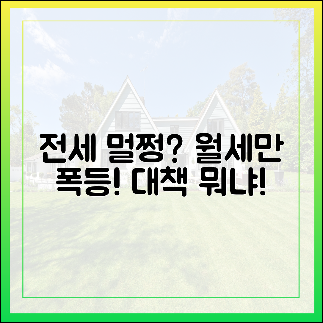 전세시장 이상 없단 국토부…월세 부담, 대책은?