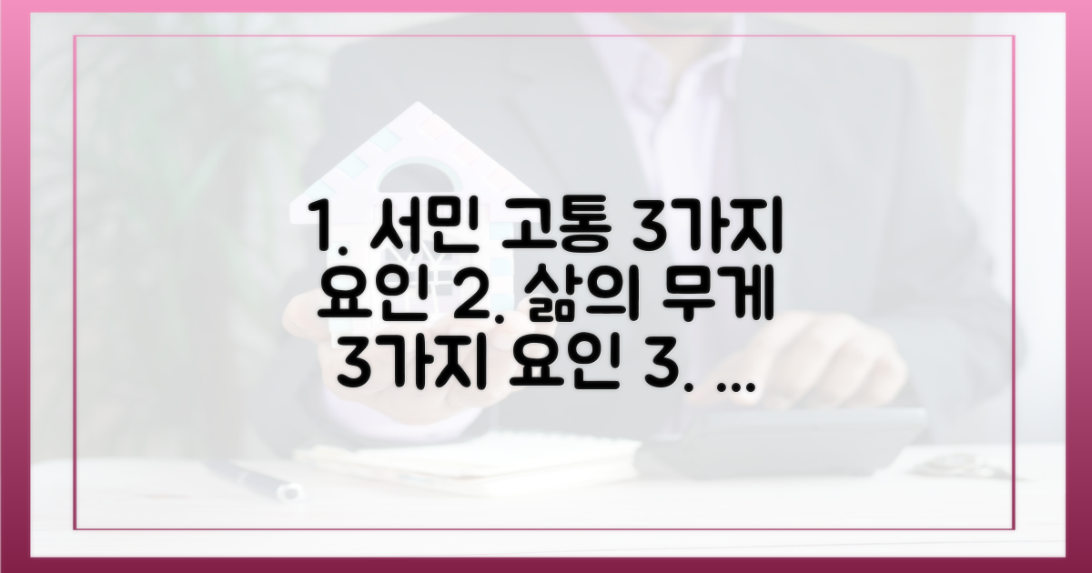 3가지 요인, 서민 '고통