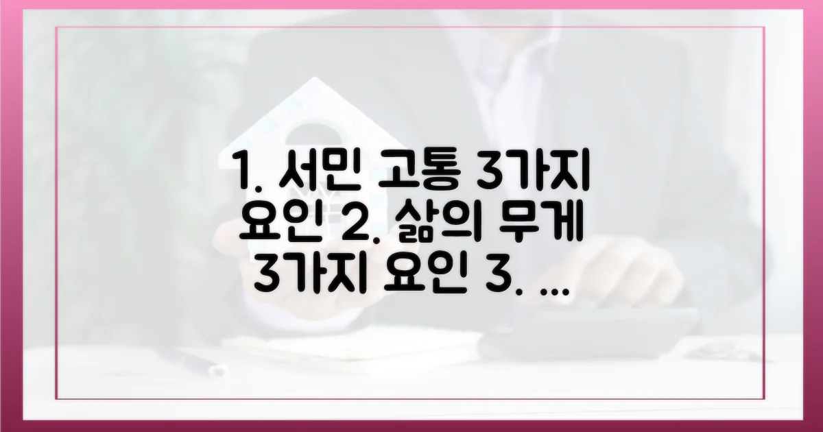 3가지 요인, 서민 '고통