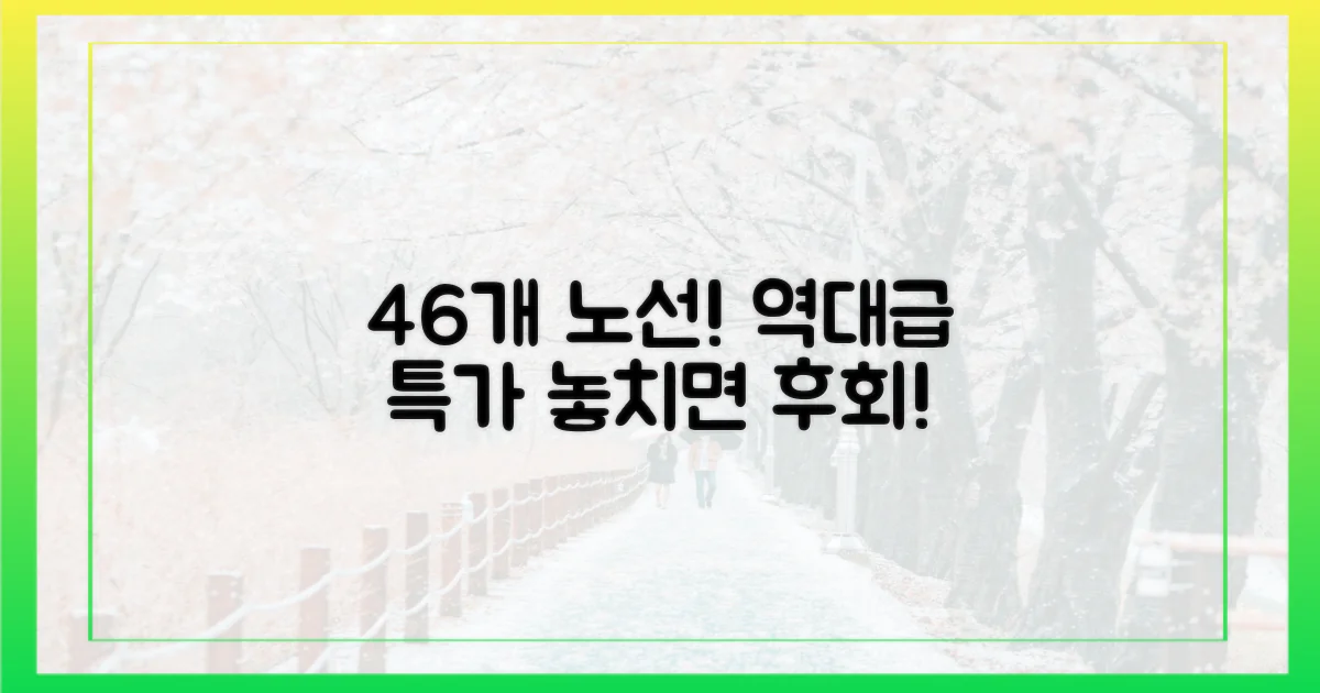 46개 노선, 역대급 특가