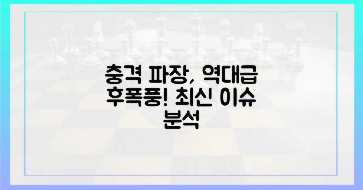 역대급 충격'의 파장은?