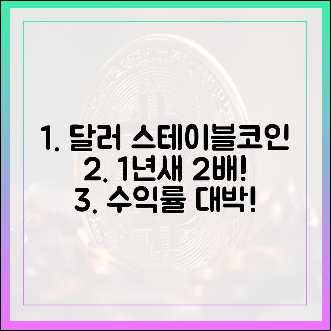 놀라운 달러 스테이블코인, 1년새 2배!