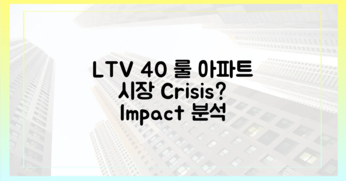 LTV 40% 제한, 아파트 시장 영향은?