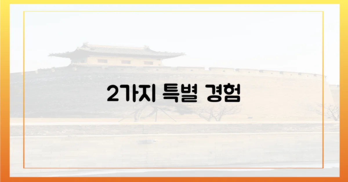 2가지 특별한 경험