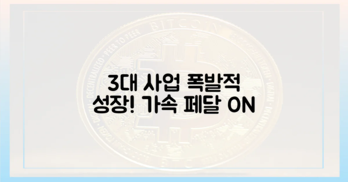 3대 사업 성장세 가속