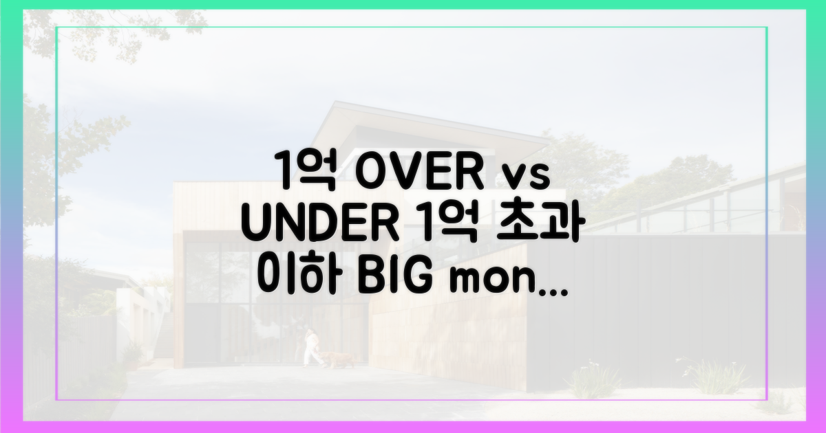 1억 초과 vs 1억 이하