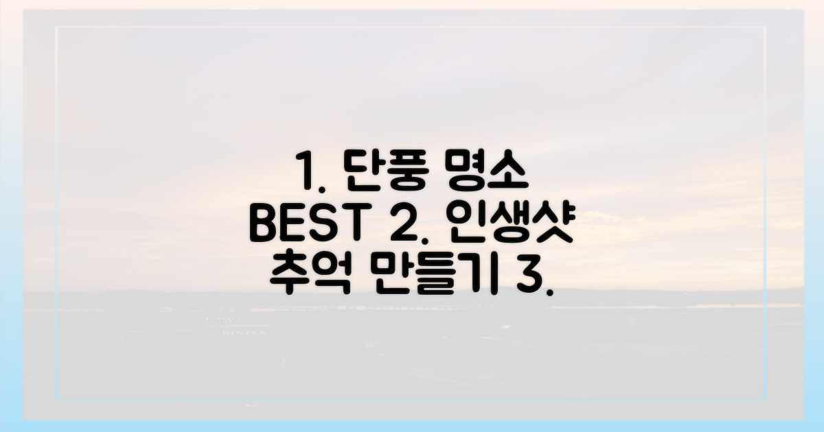 최고의 단풍 추억을 만드세요