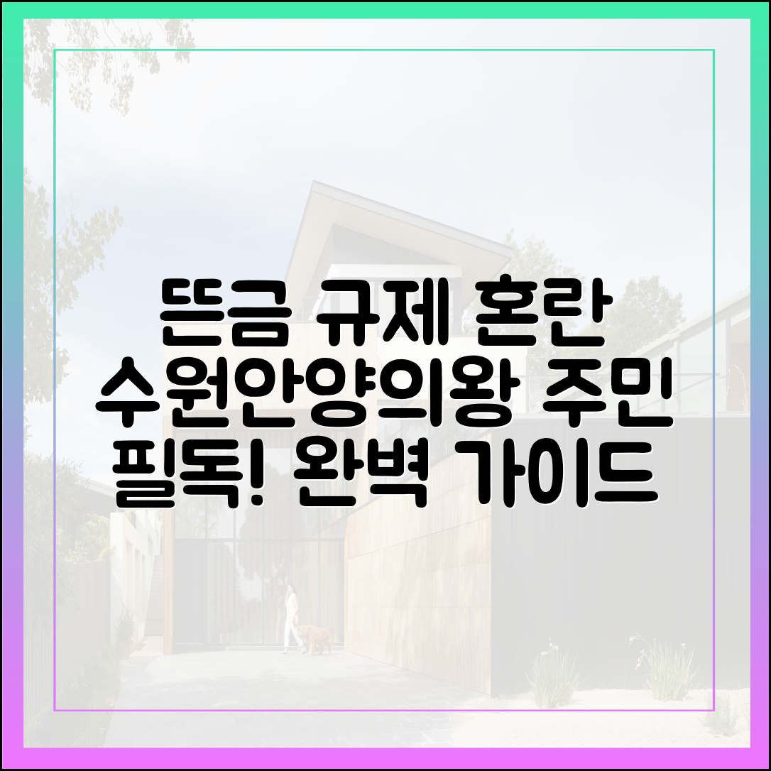 뜬금없는 규제 '혼란' 완벽 가이드: 수원·안양·의왕 주민 주목!