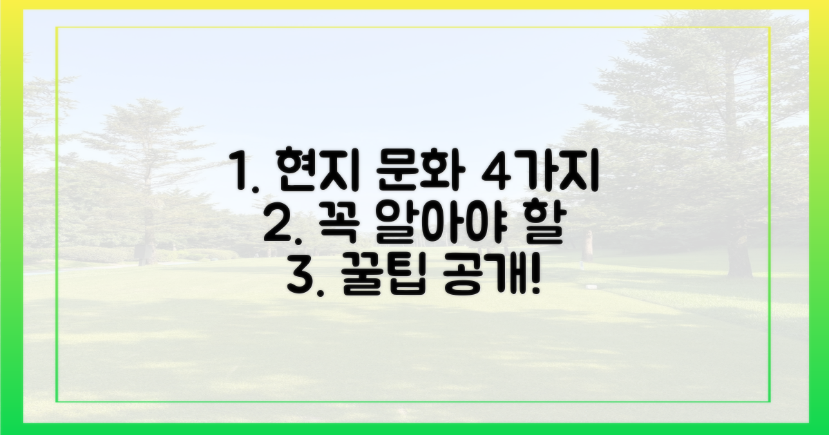 4가지 현지 문화 학습