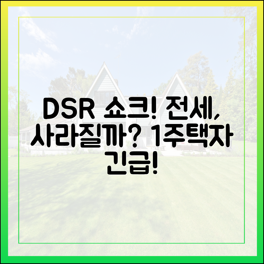 1주택자 전세대출 DSR 적용? 전세는 사라질까?