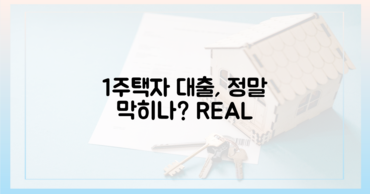 1주택자 대출, 정말 막히나?