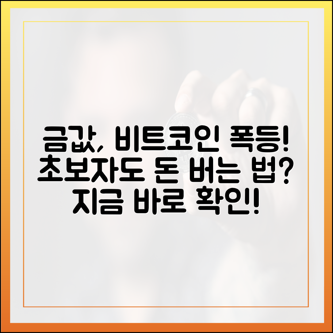 금값 폭등! 비트코인도 덩달아, 초보자도?
