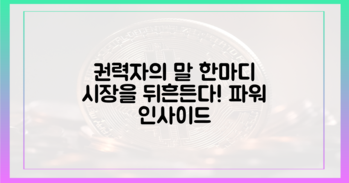 권력자의 한마디, 시장을 흔들다