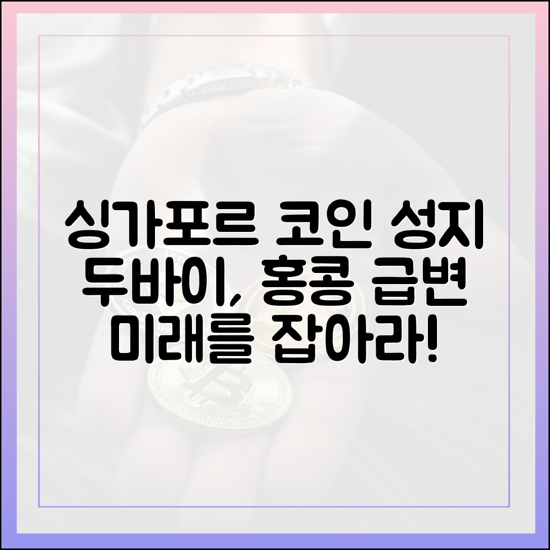 코인 성지 싱가포르 , 두바이·홍콩으로 떠나는 놀라운 변화
